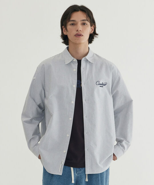 Oxford Stripe Graphic Shirt