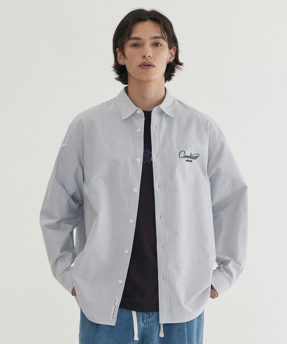 Oxford Stripe Graphic Shirt