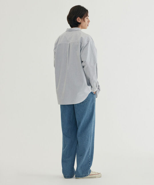Oxford Stripe Graphic Shirt