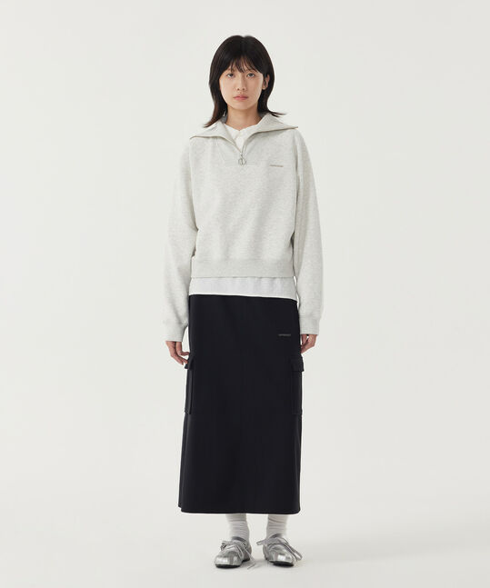 Woman Sweat Cargo Skirt
