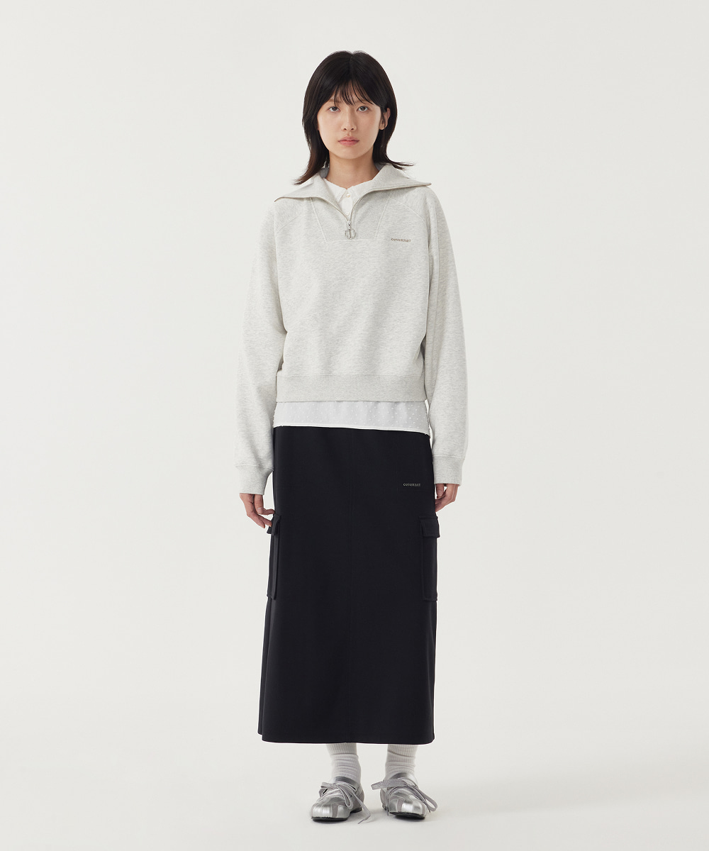 Woman Sweat Cargo Skirt