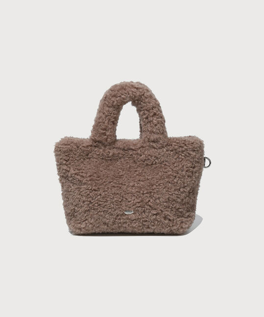 Clover Heart Fluffy Tote Bag