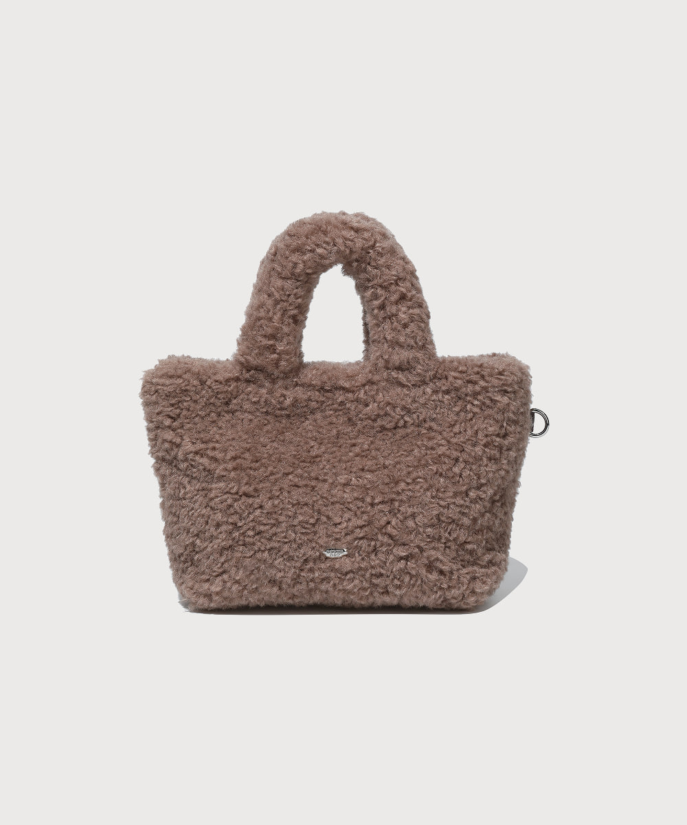Clover Heart Fluffy Tote Bag
