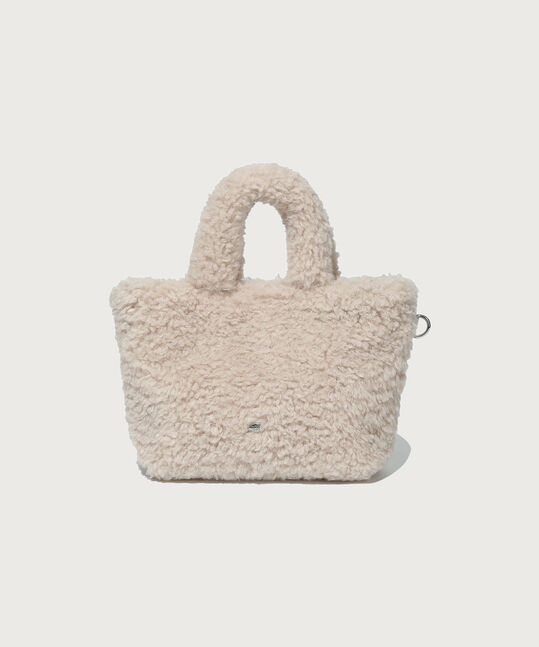 Clover Heart Fluffy Tote Bag