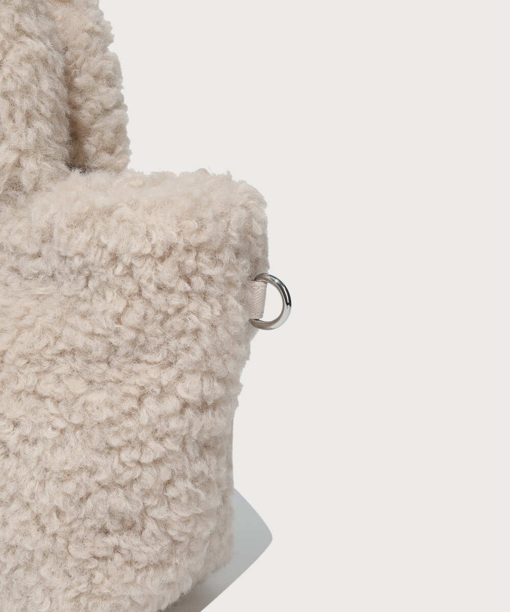 Clover Heart Fluffy Tote Bag