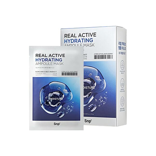 SNP REAL ACTIVE HYDRATING AMPOULE MASK 5PCS