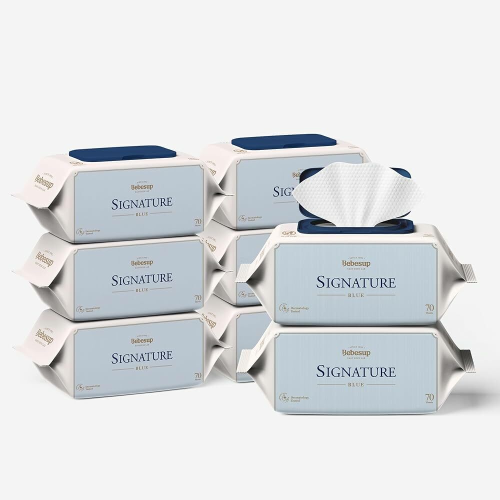 Bebesup Хүүхдийн нойтон салфетка №70 Signature Blue мэдрэмтгий арьсных