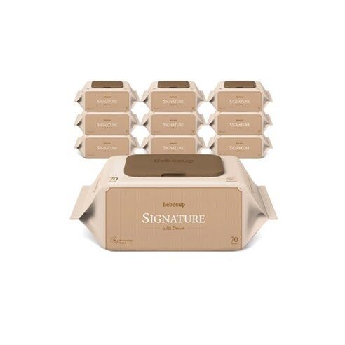 Bebesup Хүүхдийн нойтон салфетка №70 Signature Brown Eco