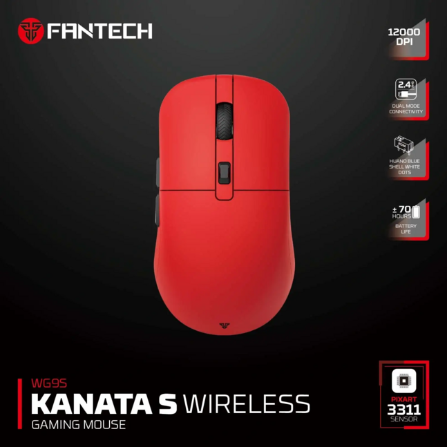 Fantech Kanata S WG9S Wireless Gaming Mouse Red