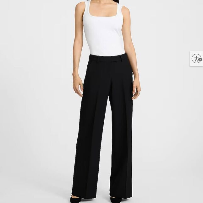 Zara wide leg trousers, size: l