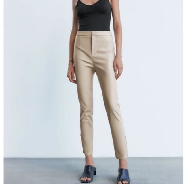 Zara faux leather leggings s sz