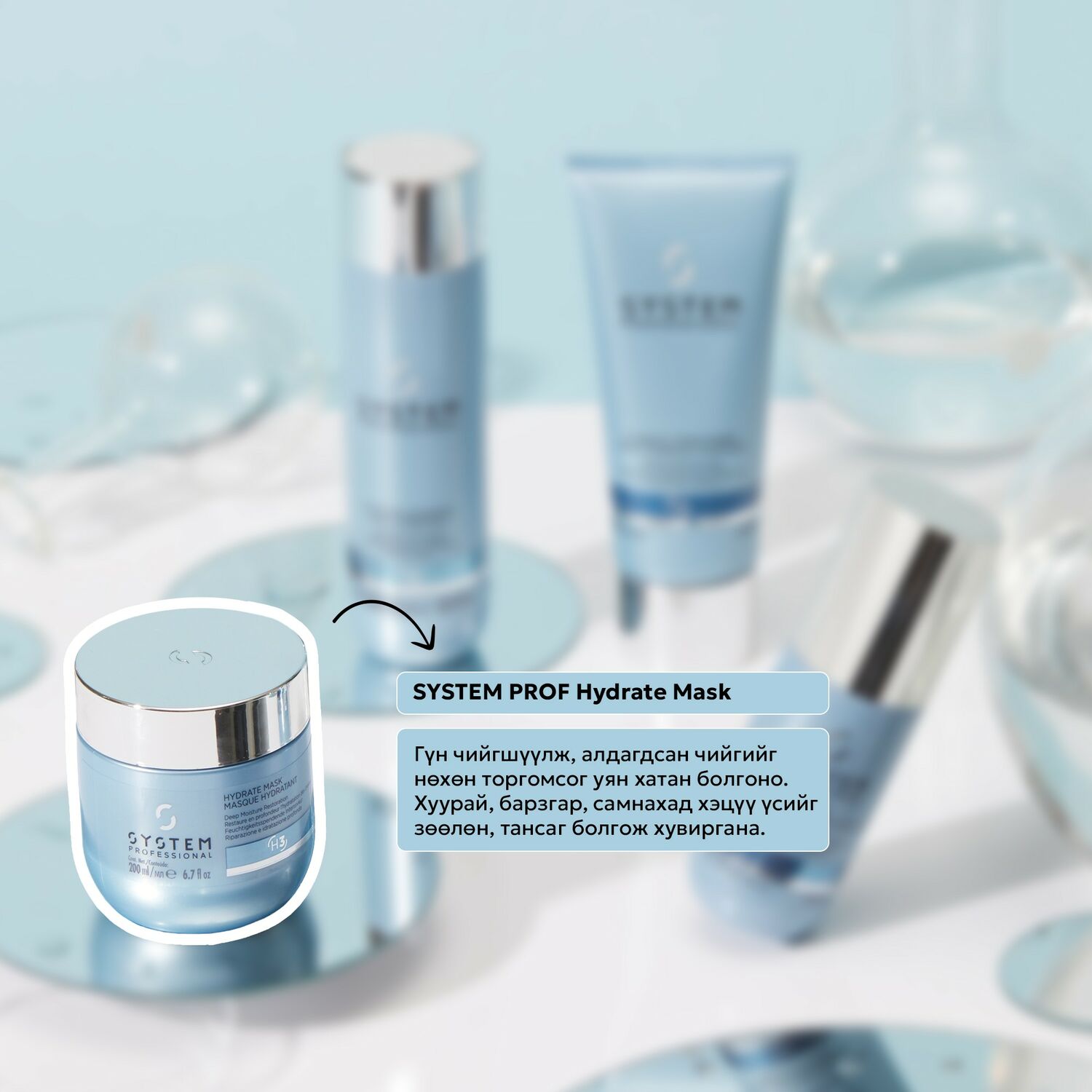 SYSTEM PROFESSIONAL HYDRATE MASK 200ML