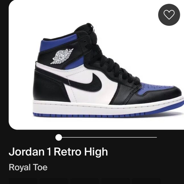 Jordan 1 royal toe