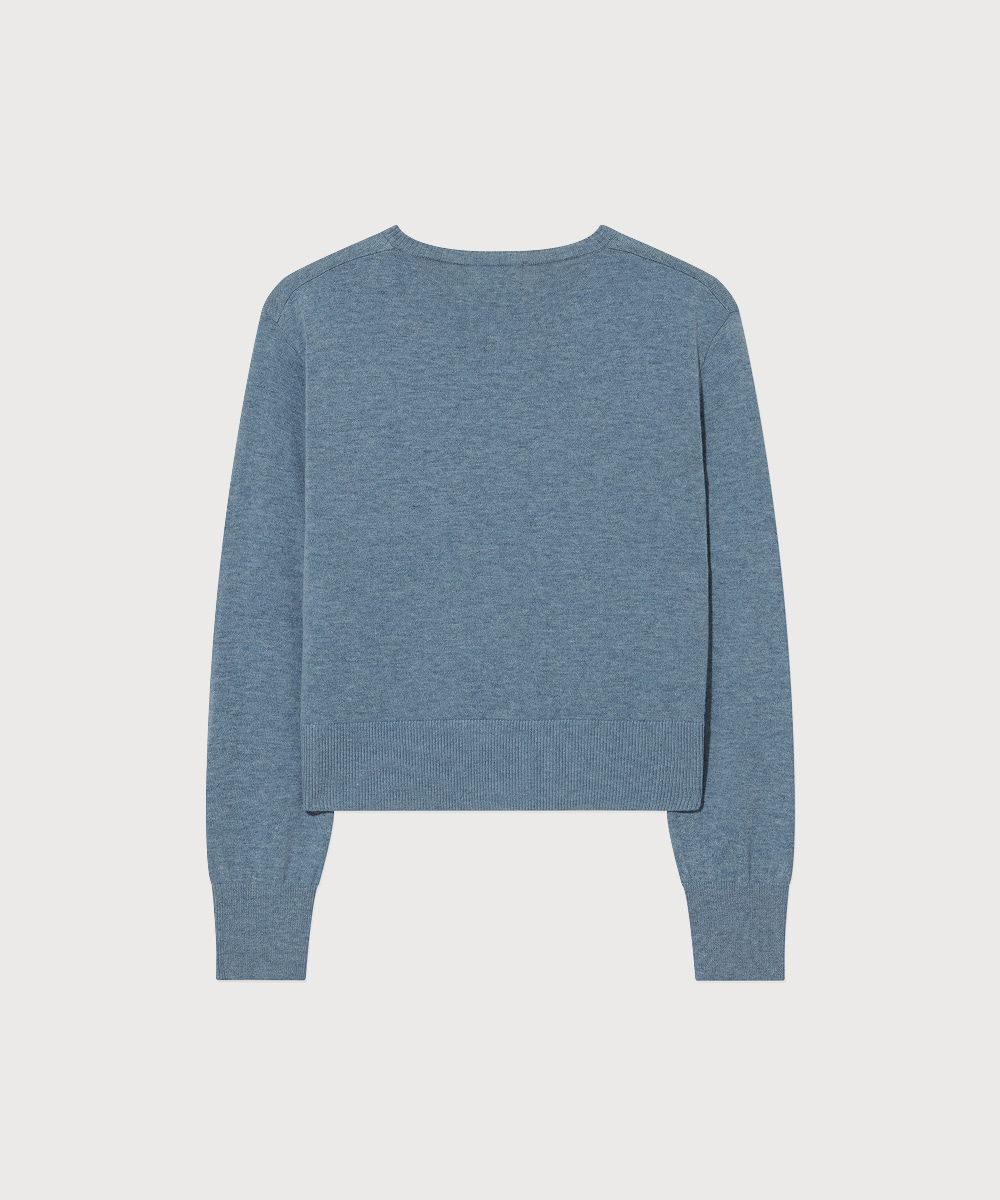 Women V-neck Wool Blend Knit