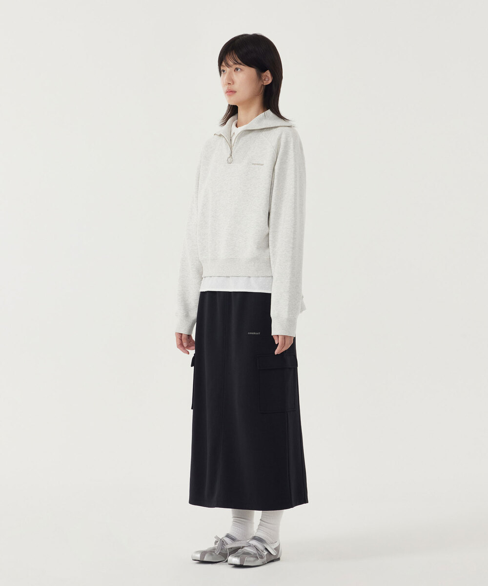 Woman Sweat Cargo Skirt