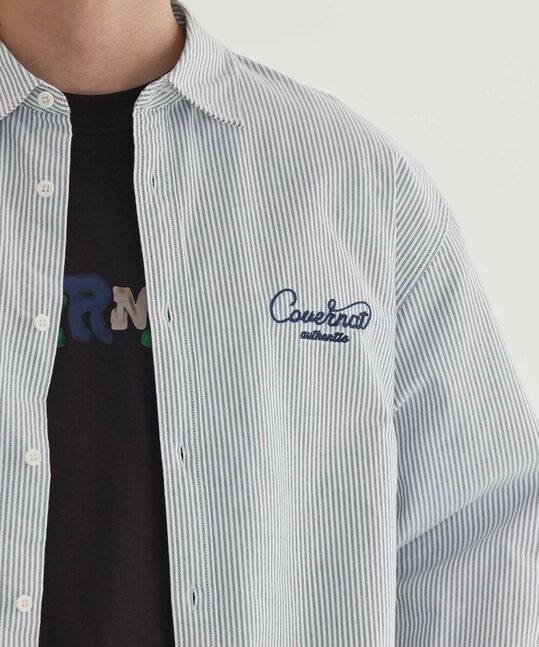 Oxford Stripe Graphic Shirt