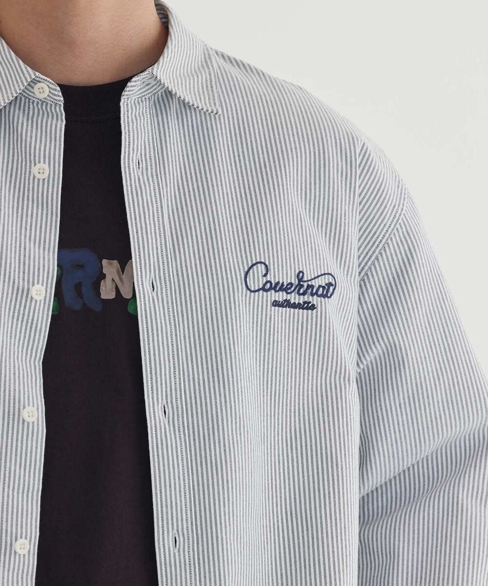 Oxford Stripe Graphic Shirt