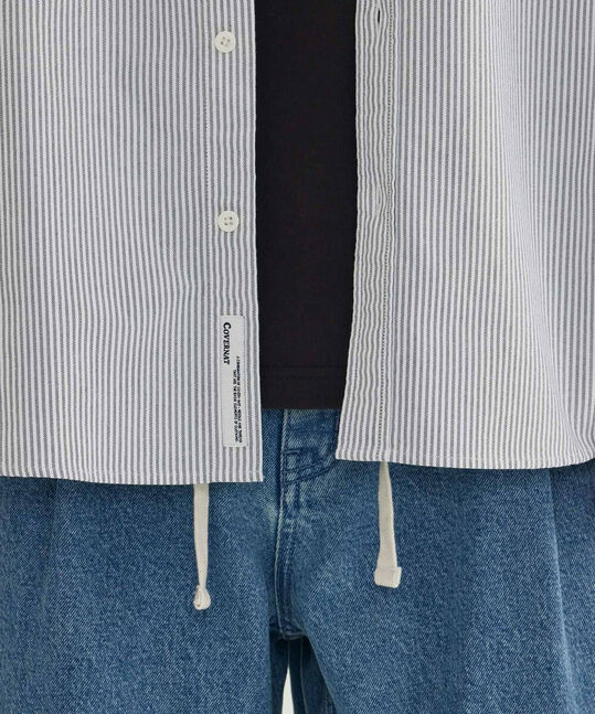 Oxford Stripe Graphic Shirt
