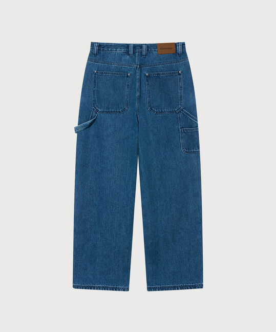 Wide Carpenter Double Knee Denim Pants