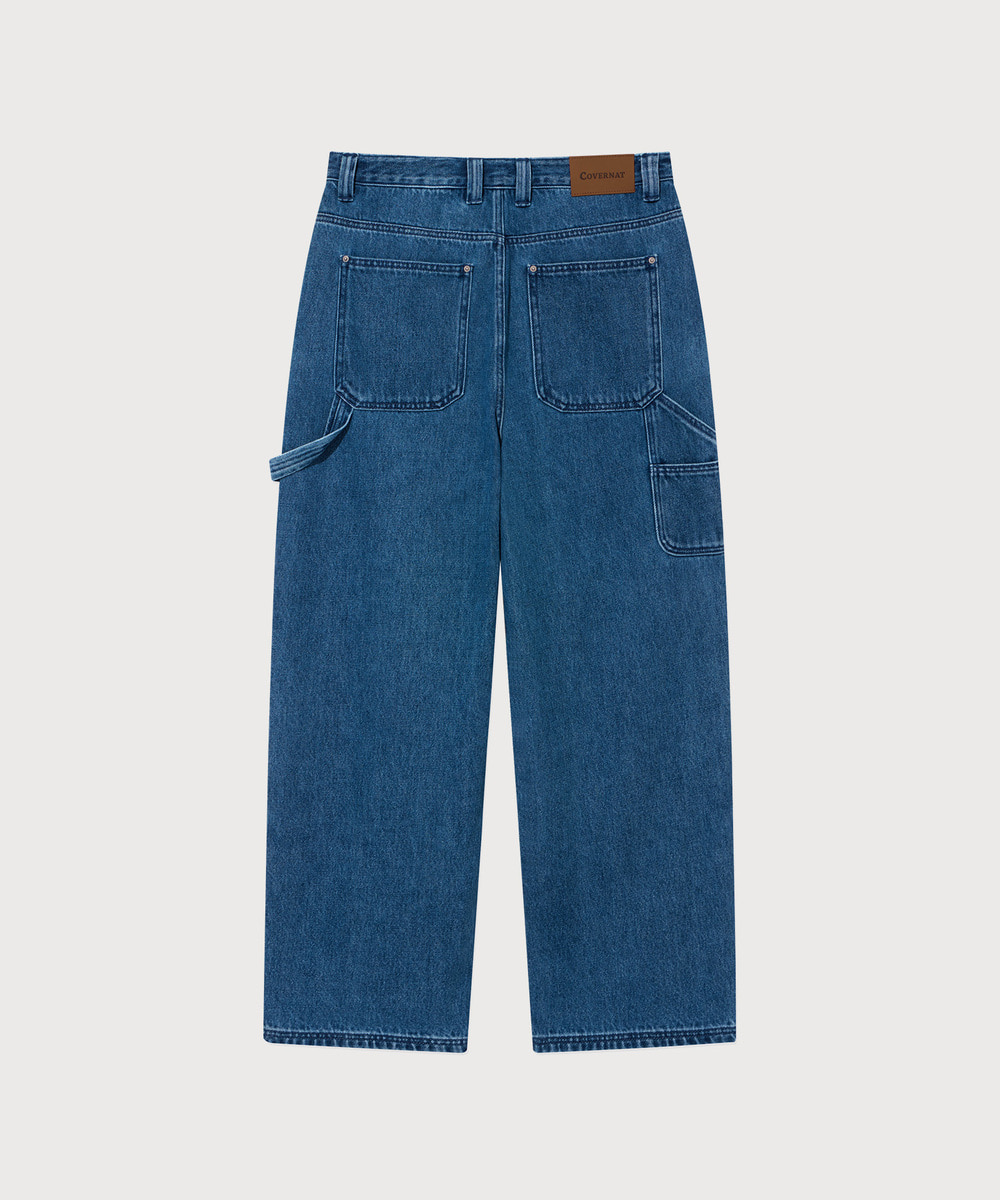 Wide Carpenter Double Knee Denim Pants