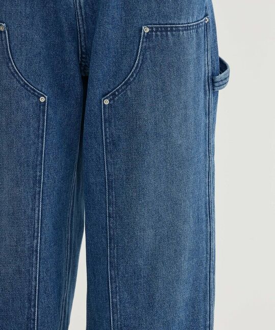 Wide Carpenter Double Knee Denim Pants