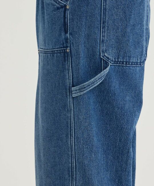 Wide Carpenter Double Knee Denim Pants