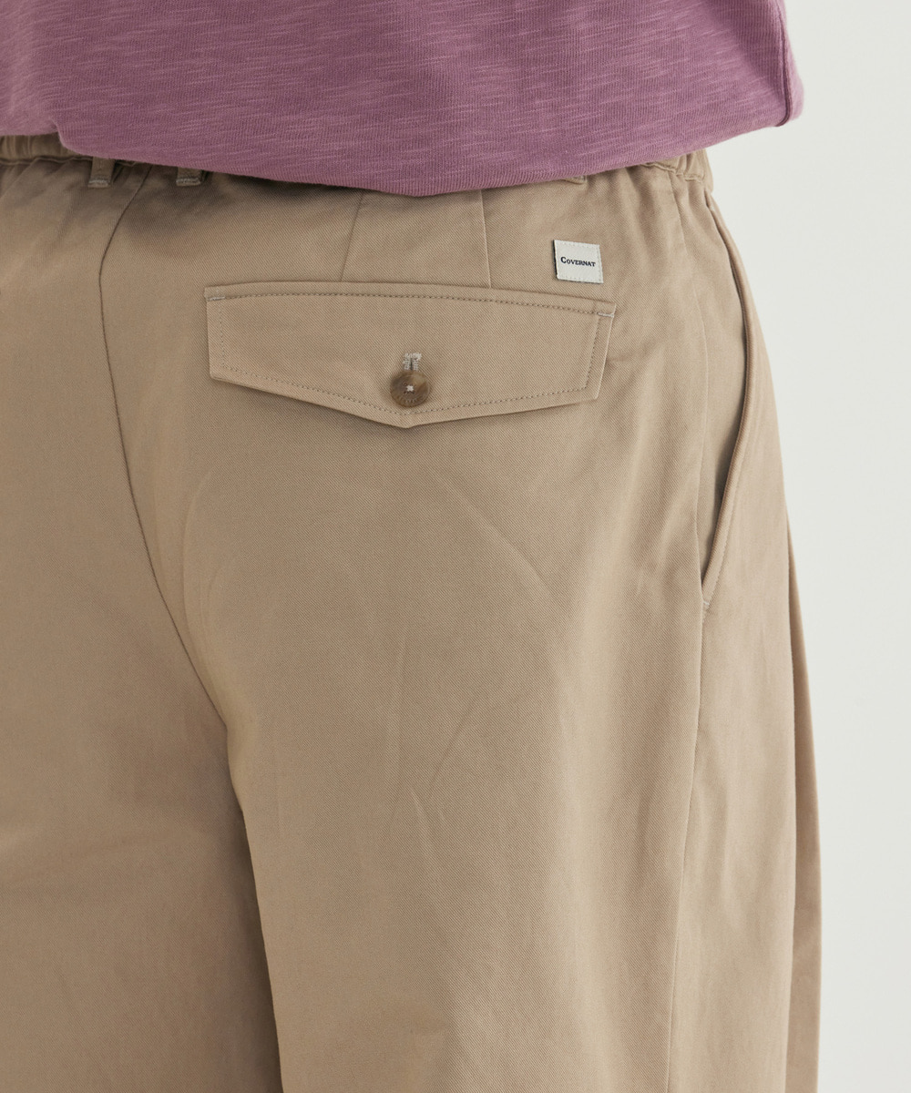 <Easy Pants> Basic Twill 1-TUCK Pants