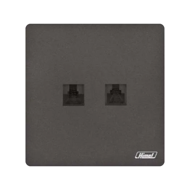 2 Gang Telephone & Cat 6 Data Socket