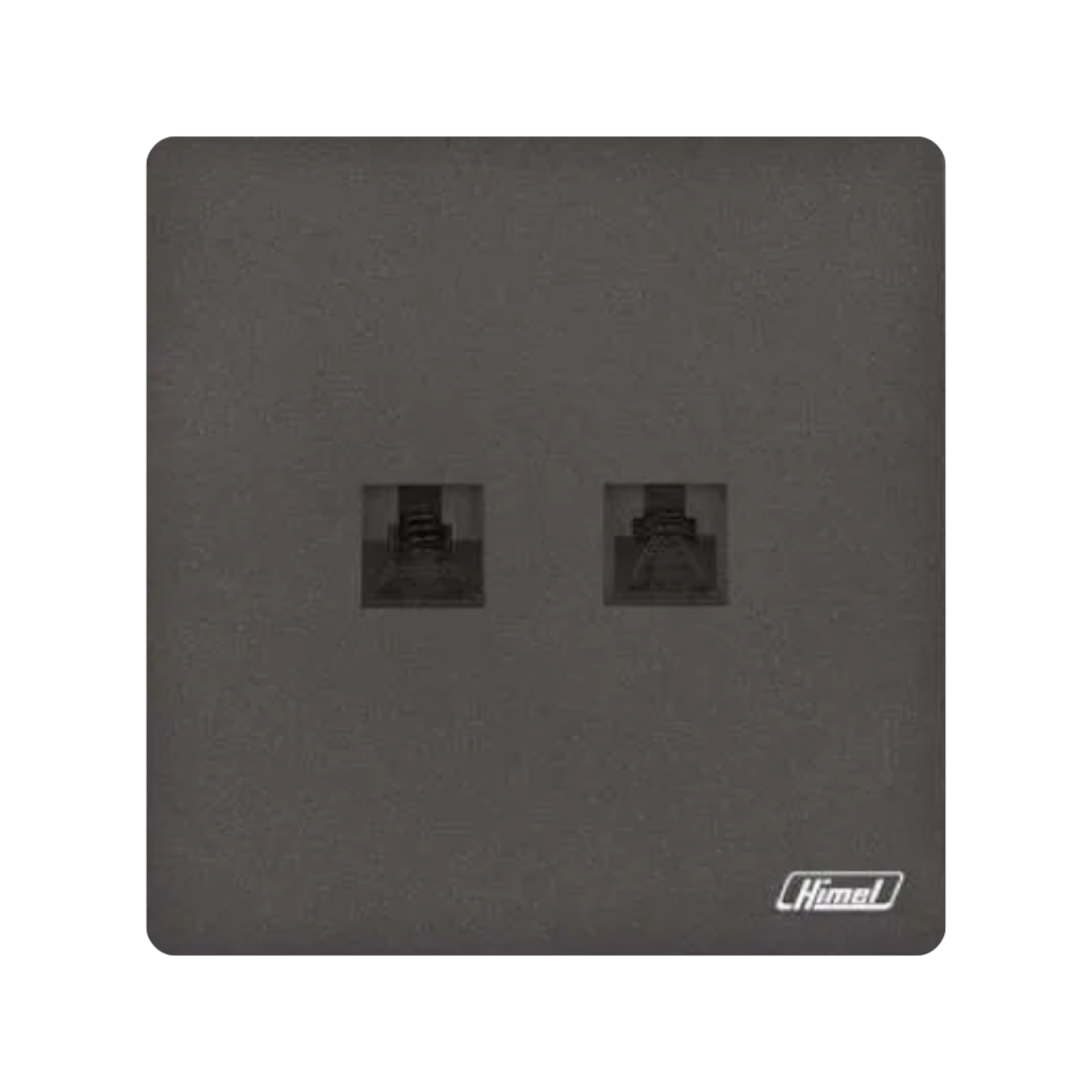 2 Gang Telephone & Cat 6 Data Socket