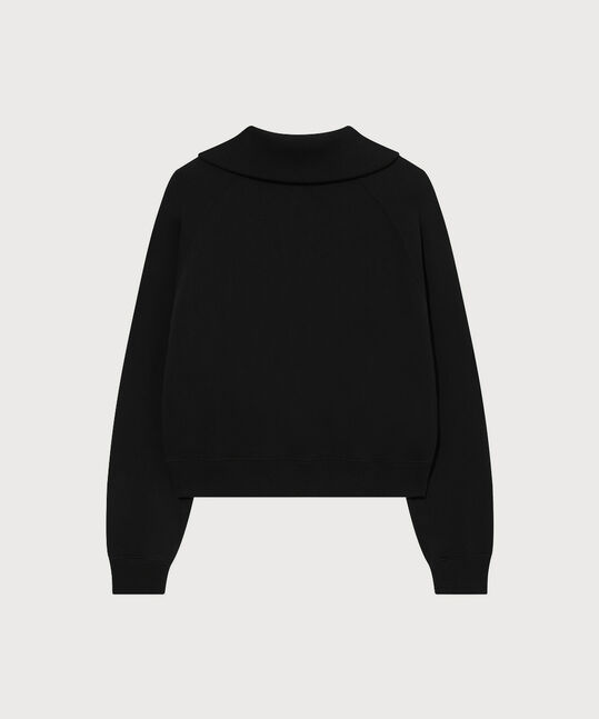 Woman Half Zip Up Sweatshirt