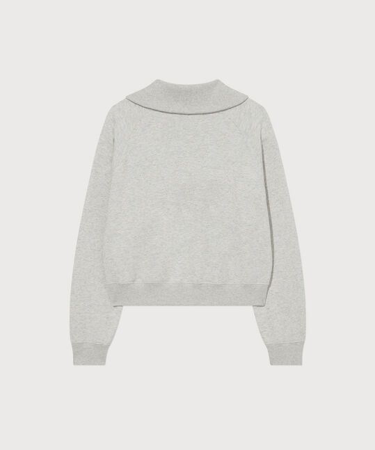 Woman Half Zip Up Sweatshirt