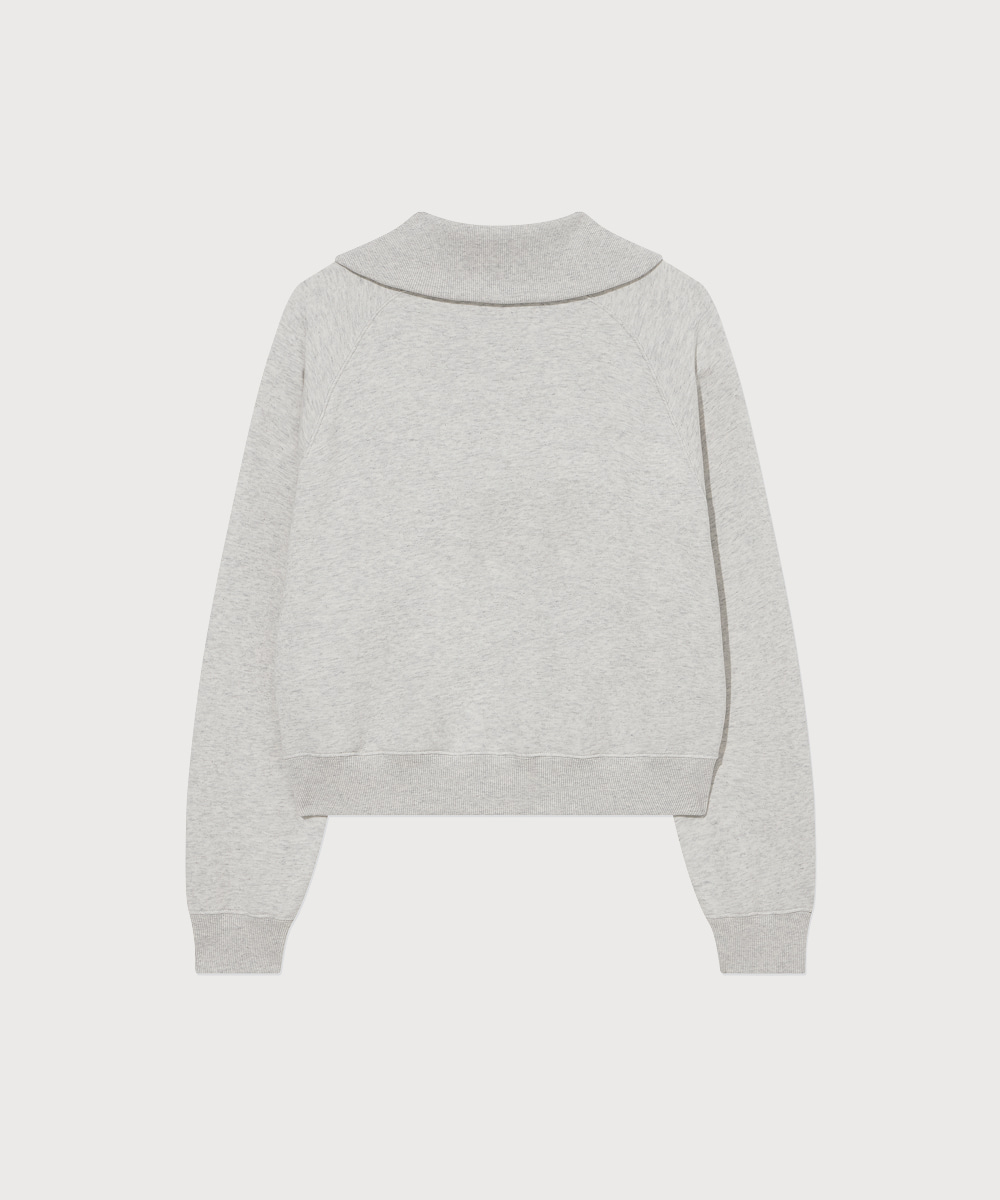 Woman Half Zip Up Sweatshirt