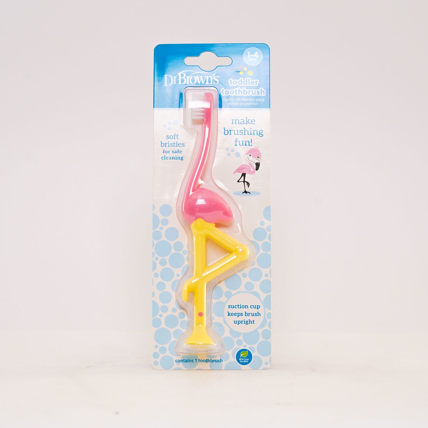 Dr. Brown Toddler toothbrush flamingo шүдний сойз ягаан