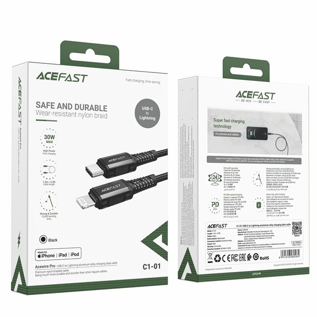 Acefast USB-C to Lightning 30W Charging data cable  C1-01