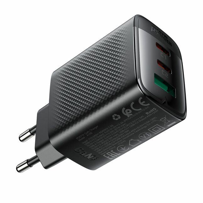 Acefast Fast Charge Wall Charger A108 PD67W (2xUSB-C+1xUSB-A) EU
