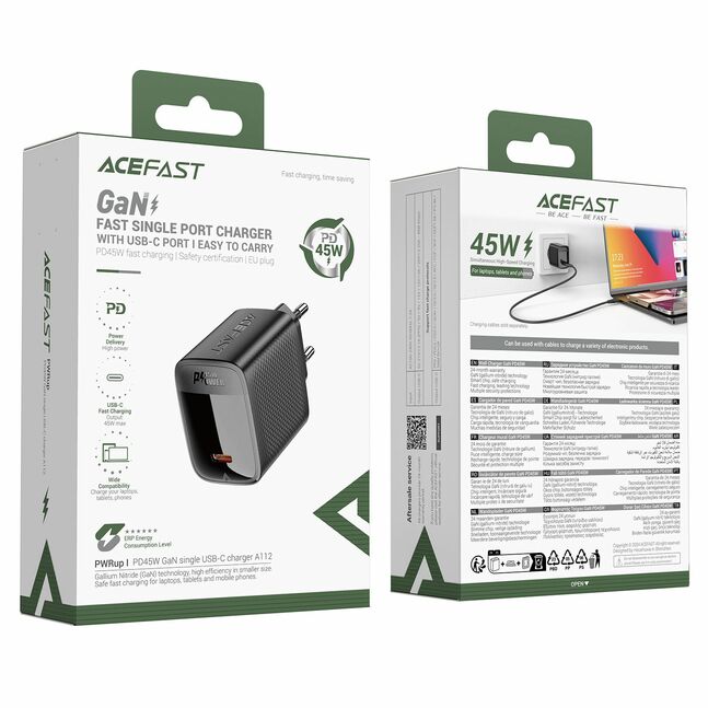 Acefast Fast Charge Wall Charger A112 PD45W (1xUSB-C) EU
