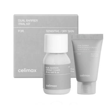 CELIMAX DUAL BARRIER TRIAL KIT for sensitive dry skin 