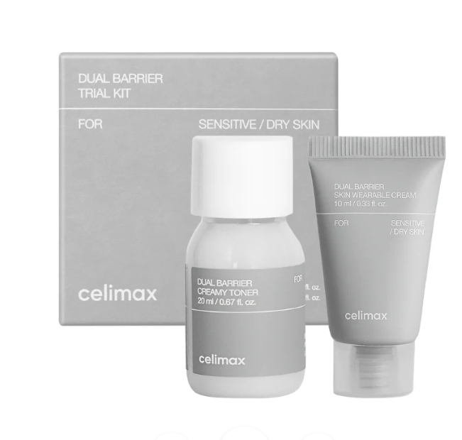 CELIMAX DUAL BARRIER TRIAL KIT for sensitive dry skin 