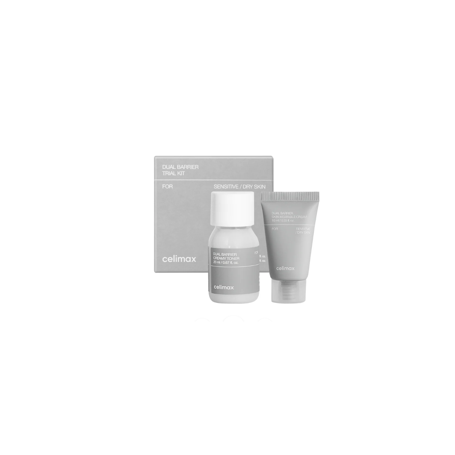 CELIMAX DUAL BARRIER TRIAL KIT for sensitive dry skin 