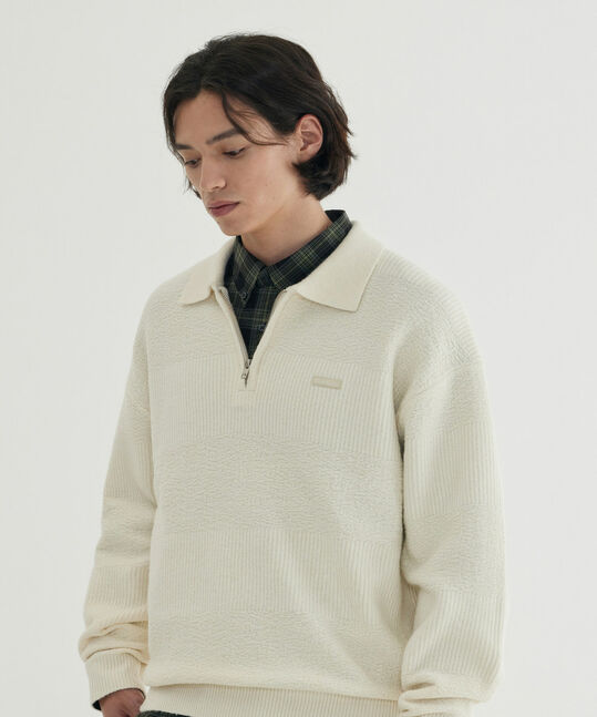 Collar Half-Zip Knit