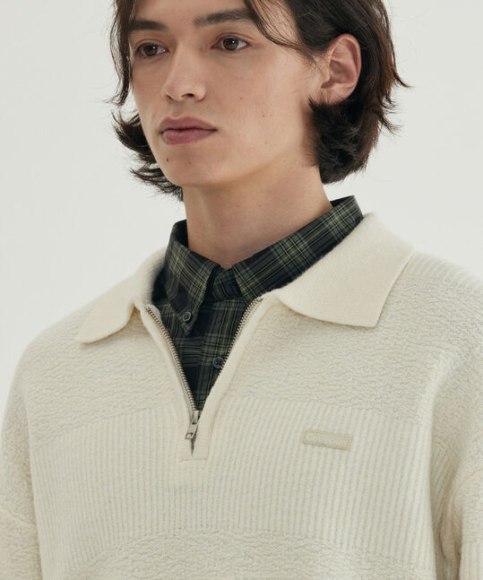 Collar Half-Zip Knit