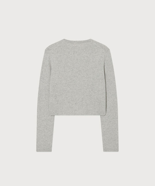 Woman Wool Blend Crop Cardigan