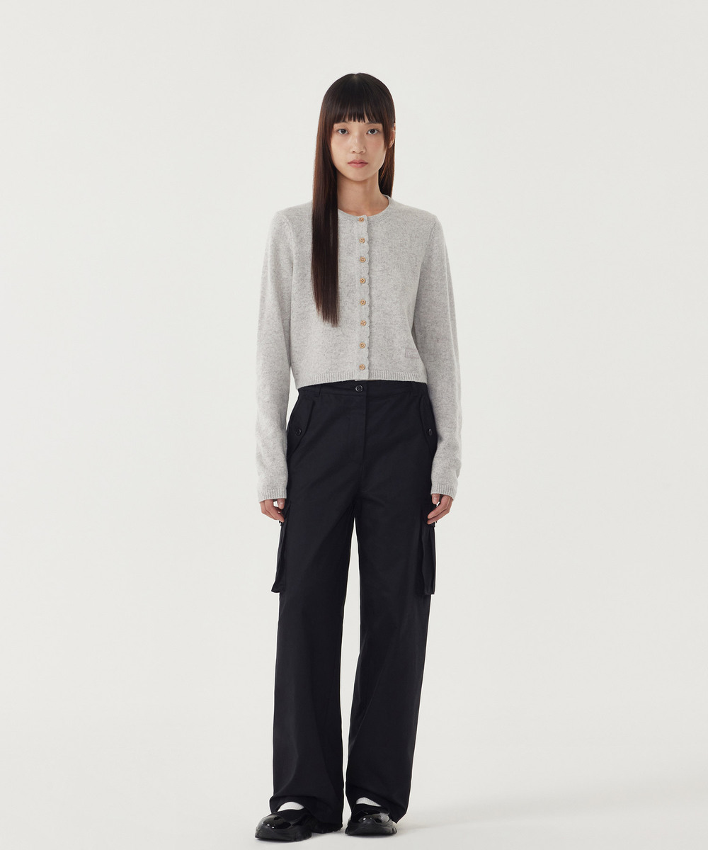 Woman Wool Blend Crop Cardigan