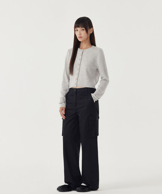 Woman Wool Blend Crop Cardigan