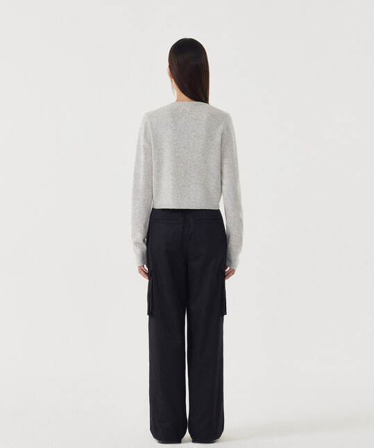 Woman Wool Blend Crop Cardigan