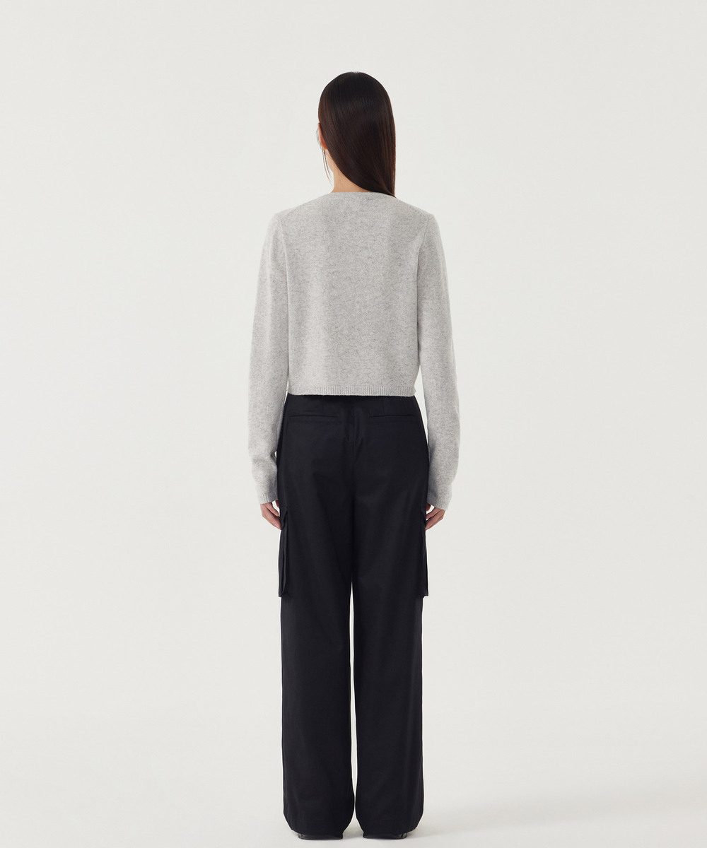 Woman Wool Blend Crop Cardigan