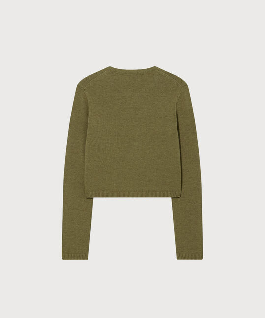 Woman Wool Blend Crop Cardigan