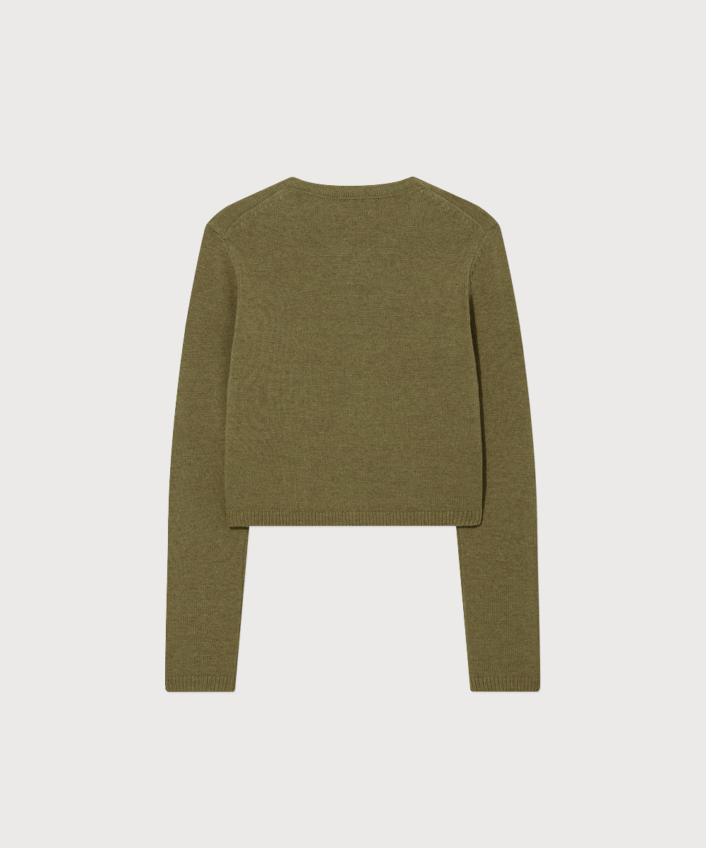 Woman Wool Blend Crop Cardigan