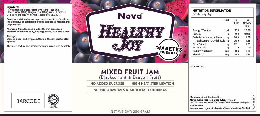 Nova Healthy Joy луу жимс болон хадтай варень 280гр