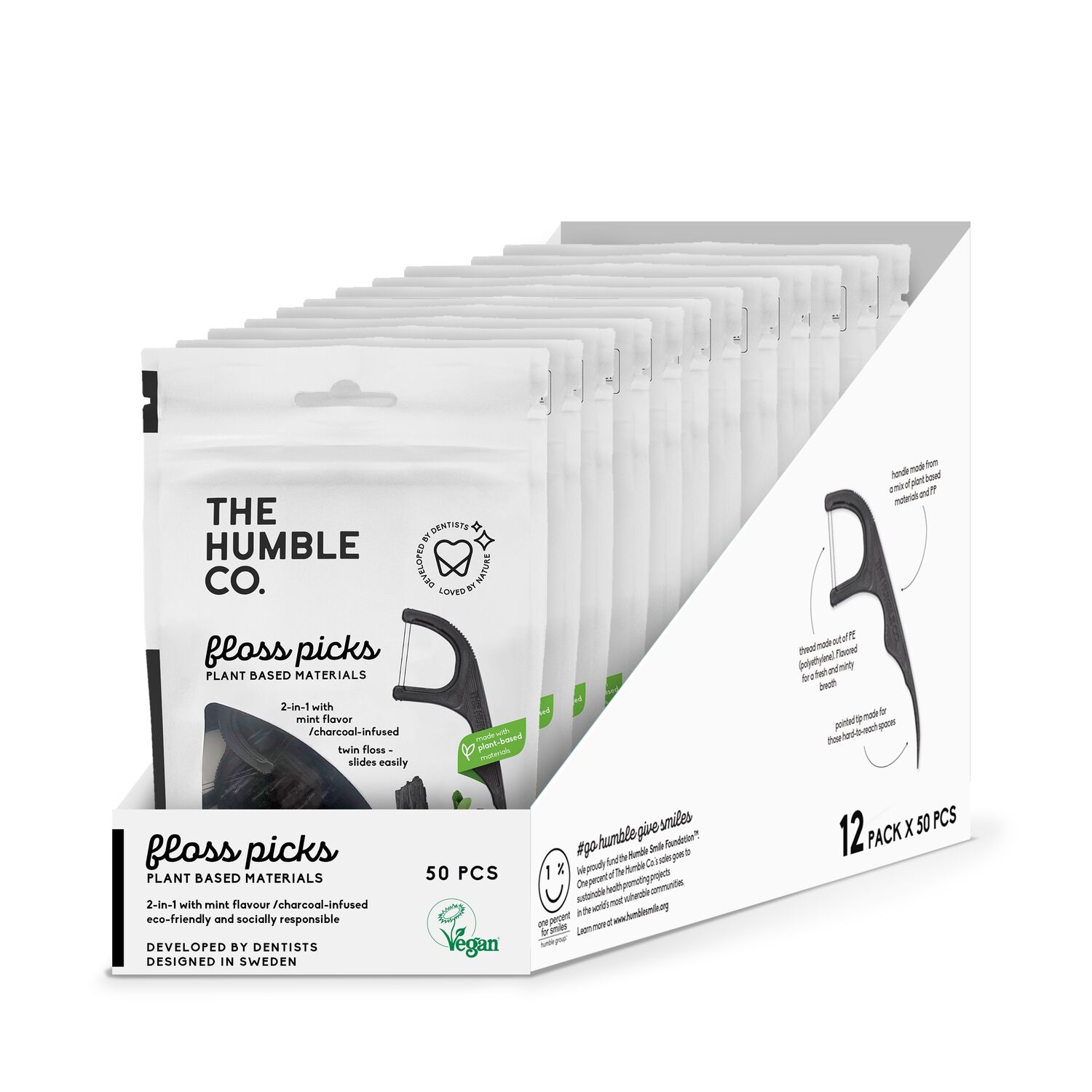 Floss Picks шүдний утас 50-p THE HUMBLE CO